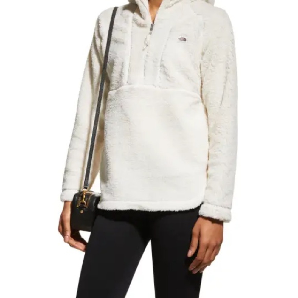 Women's White Fleece Pullover